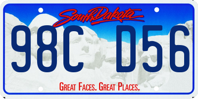 SD license plate 98CD56