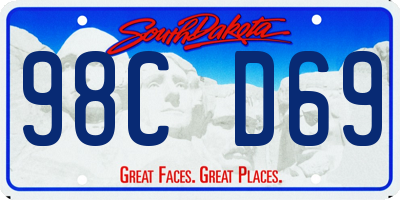 SD license plate 98CD69