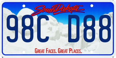 SD license plate 98CD88