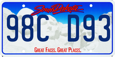SD license plate 98CD93