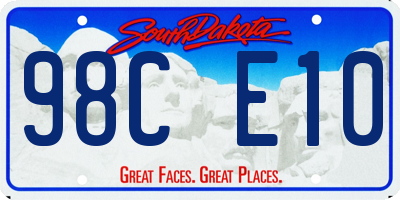 SD license plate 98CE10