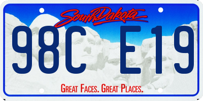 SD license plate 98CE19