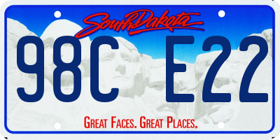 SD license plate 98CE22