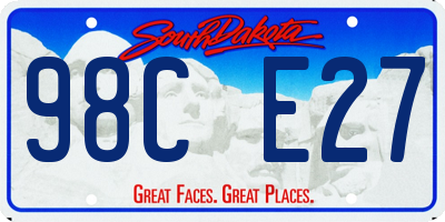 SD license plate 98CE27