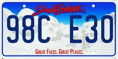 SD license plate 98CE30