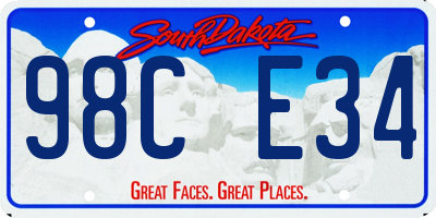 SD license plate 98CE34