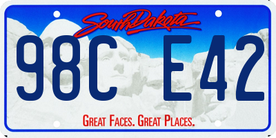 SD license plate 98CE42