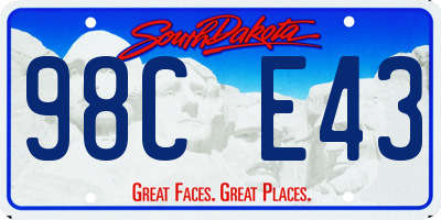 SD license plate 98CE43