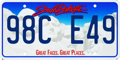 SD license plate 98CE49