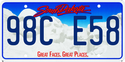 SD license plate 98CE58