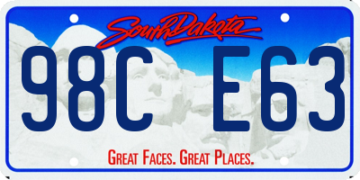 SD license plate 98CE63