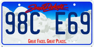 SD license plate 98CE69