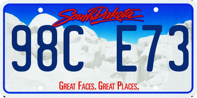 SD license plate 98CE73