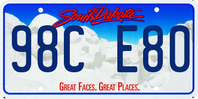 SD license plate 98CE80