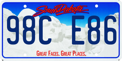 SD license plate 98CE86