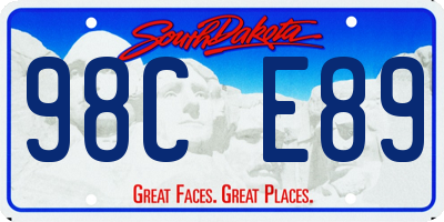 SD license plate 98CE89
