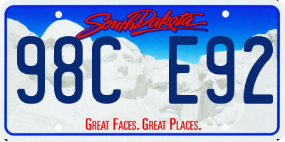 SD license plate 98CE92
