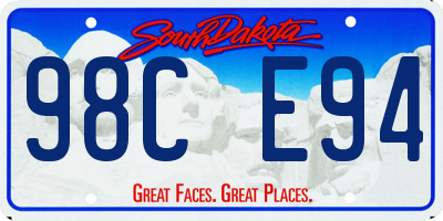 SD license plate 98CE94