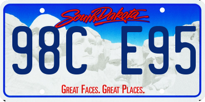 SD license plate 98CE95