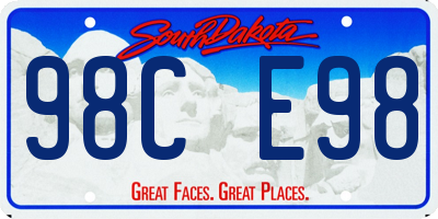 SD license plate 98CE98