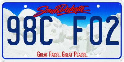 SD license plate 98CF02