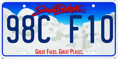 SD license plate 98CF10