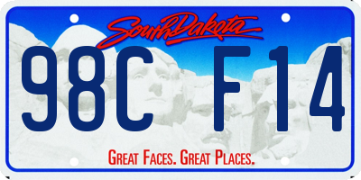 SD license plate 98CF14
