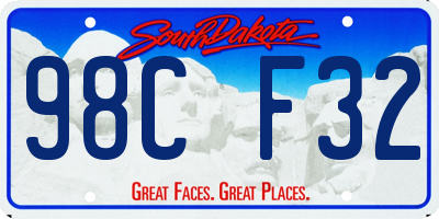SD license plate 98CF32