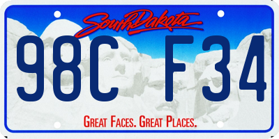 SD license plate 98CF34