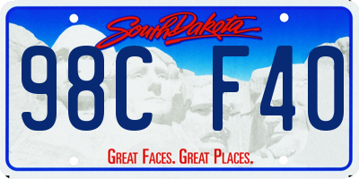 SD license plate 98CF40