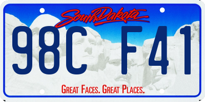 SD license plate 98CF41