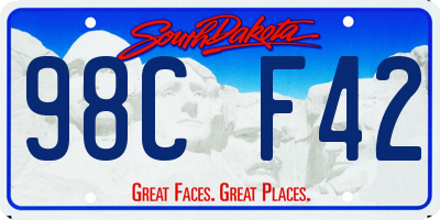 SD license plate 98CF42