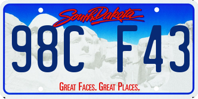 SD license plate 98CF43