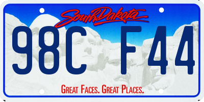 SD license plate 98CF44