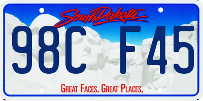 SD license plate 98CF45