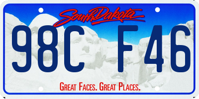 SD license plate 98CF46