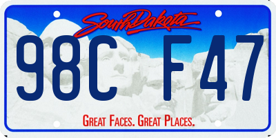 SD license plate 98CF47