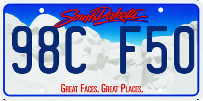 SD license plate 98CF50