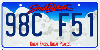 SD license plate 98CF51