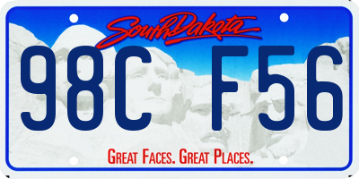 SD license plate 98CF56