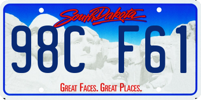 SD license plate 98CF61