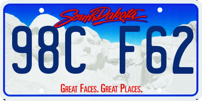 SD license plate 98CF62