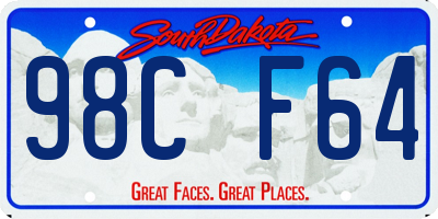 SD license plate 98CF64