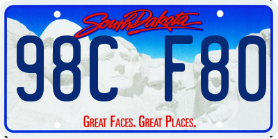 SD license plate 98CF80