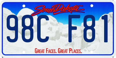 SD license plate 98CF81