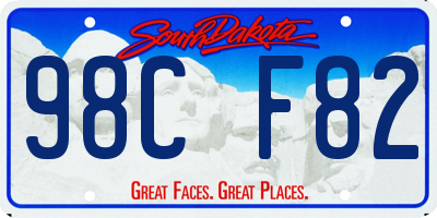 SD license plate 98CF82