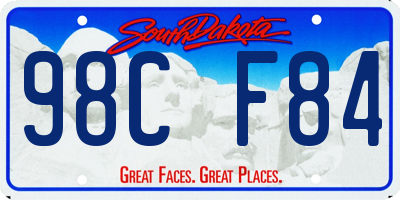 SD license plate 98CF84