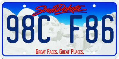SD license plate 98CF86