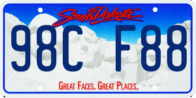 SD license plate 98CF88