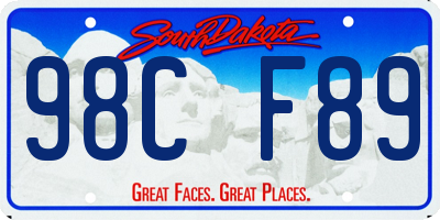 SD license plate 98CF89